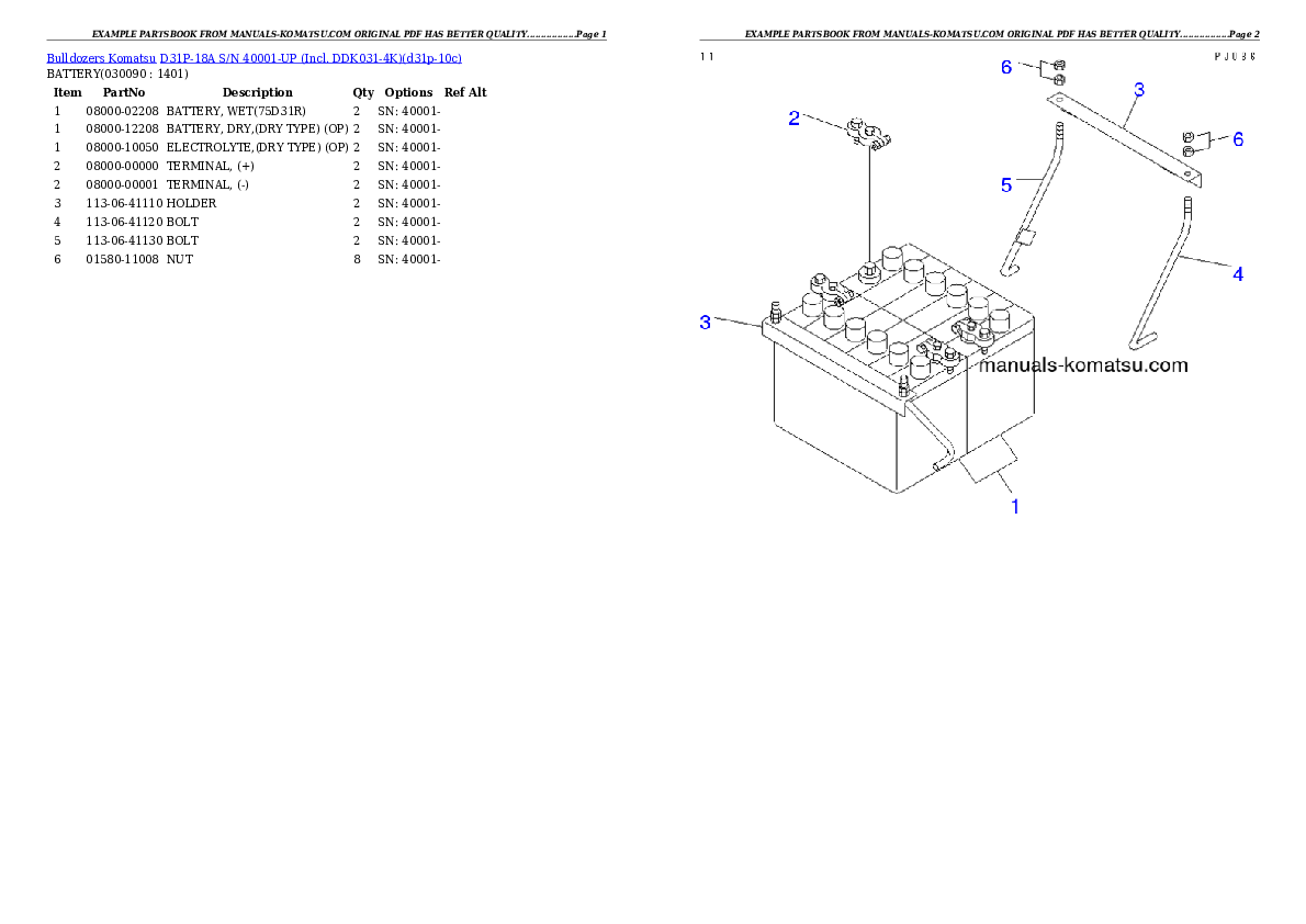 Protected: D31P-18A S/N 40001-UP (Incl. DDK031-4K) Partsbook