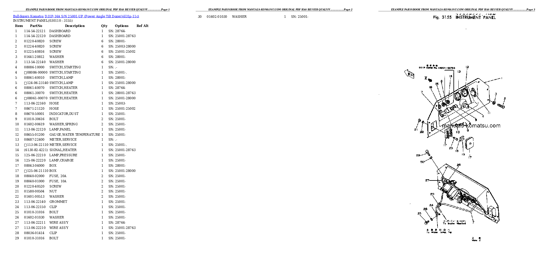 Protected: D31P-16A S/N 25001-UP (Power Angle Tilt Dozer) Partsbook