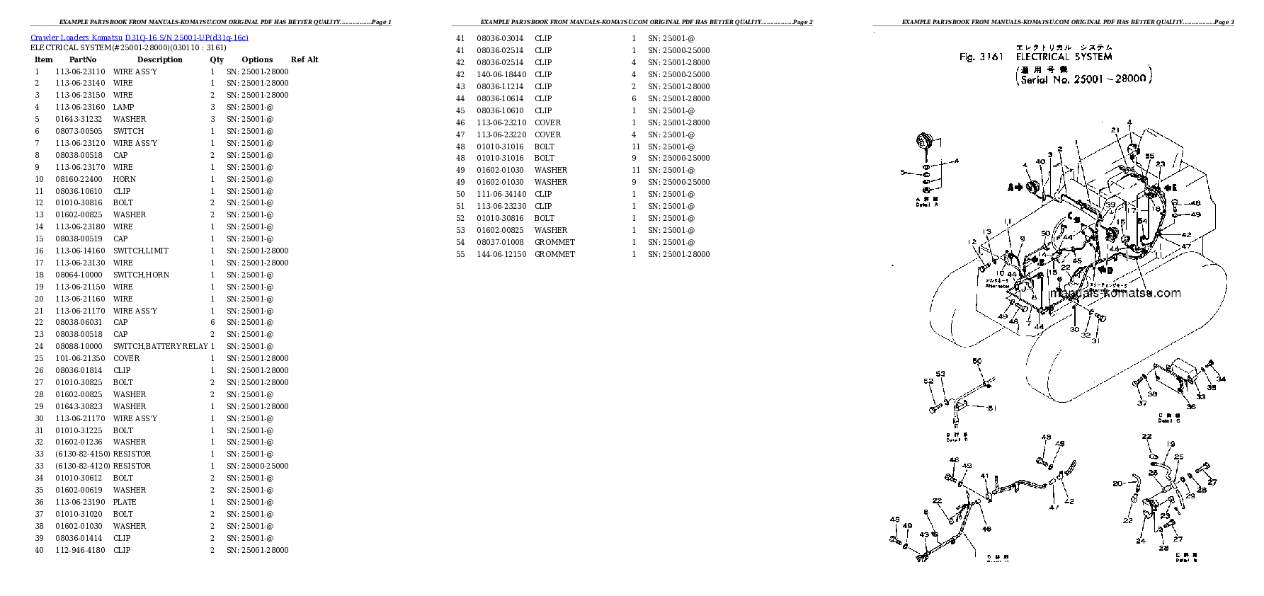 Protected: D31Q-16 S/N 25001-UP Partsbook