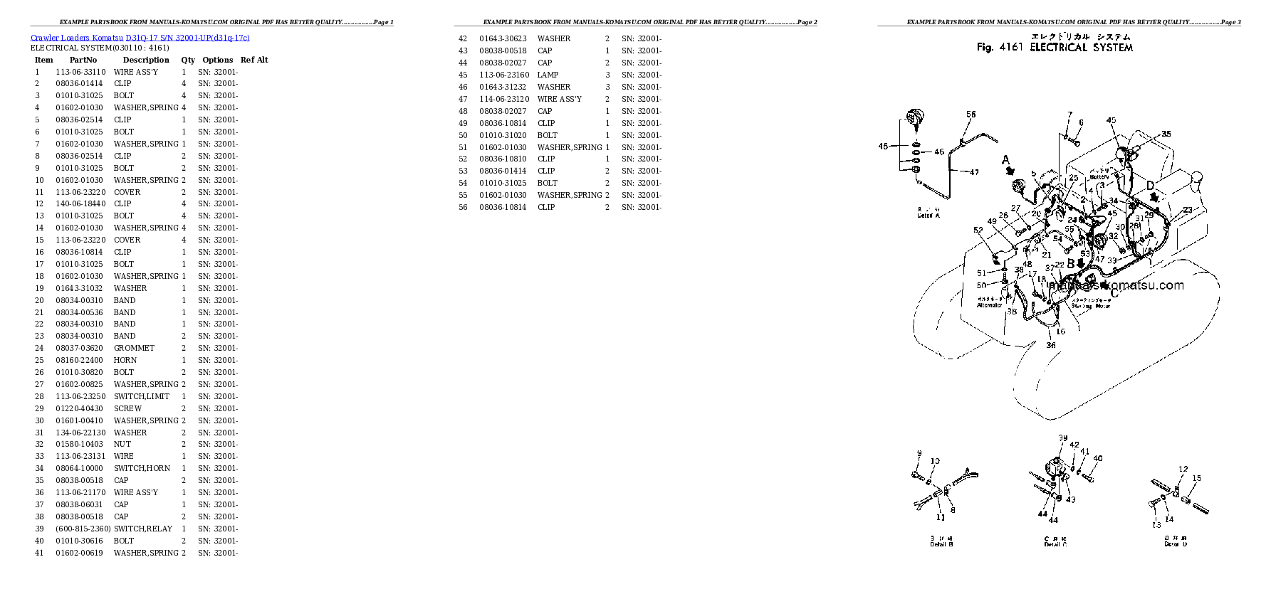 Protected: D31Q-17 S/N 32001-UP Partsbook