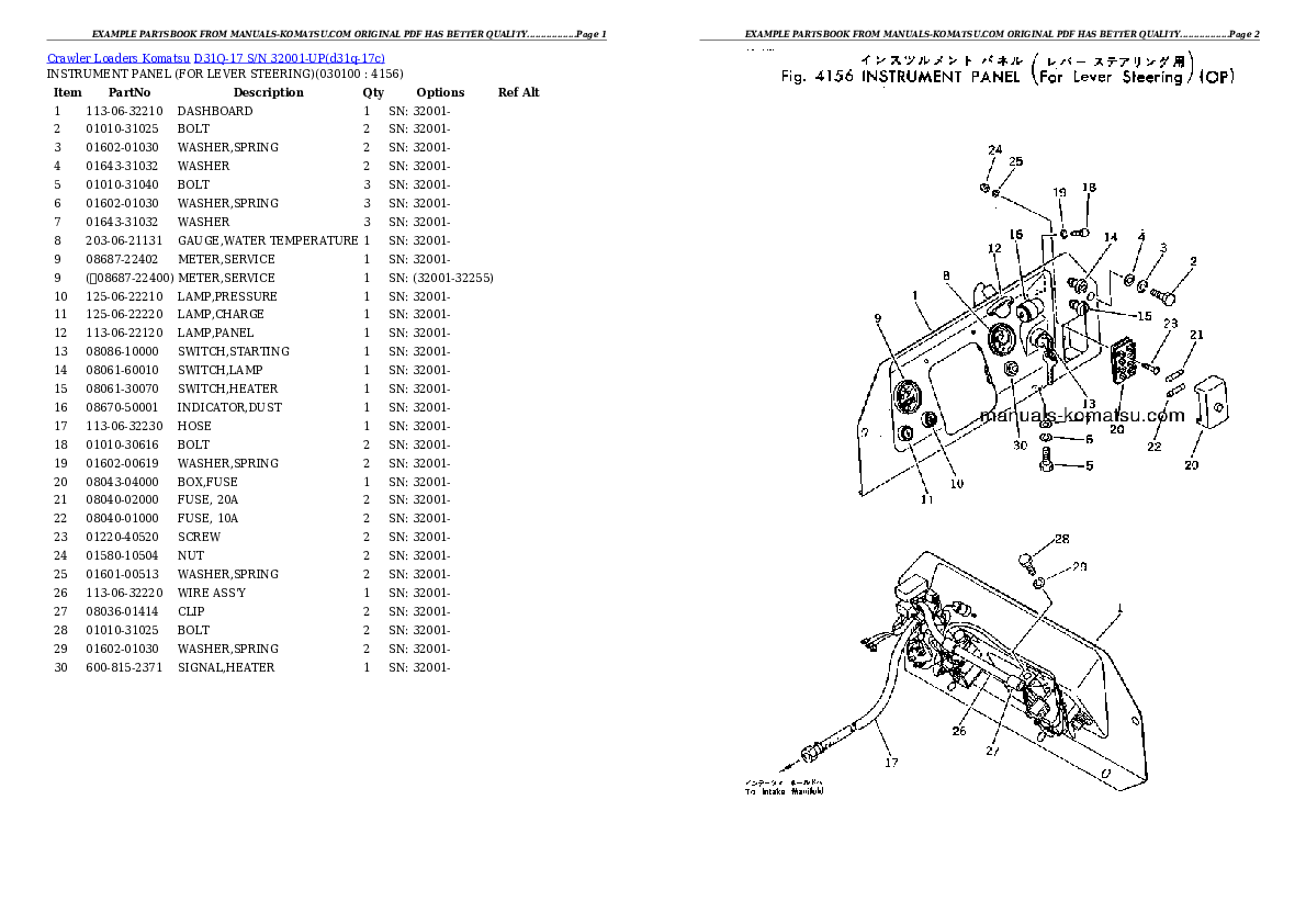 Protected: D31Q-17 S/N 32001-UP Partsbook