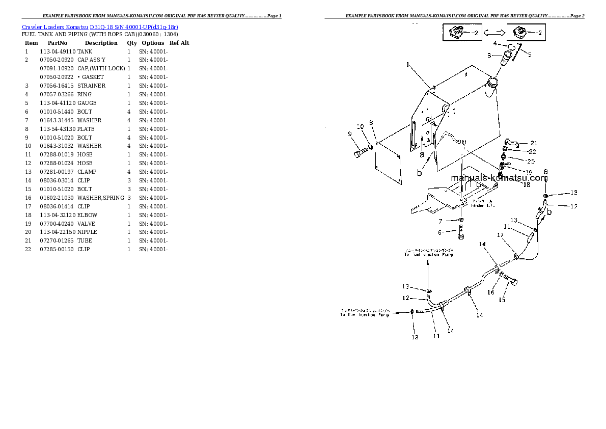 Protected: D31Q-18 S/N 40001-UP Partsbook