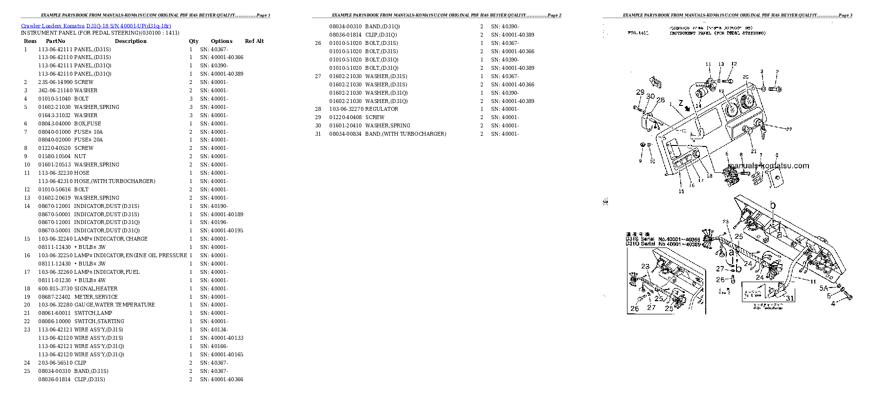 Protected: D31Q-18 S/N 40001-UP Partsbook