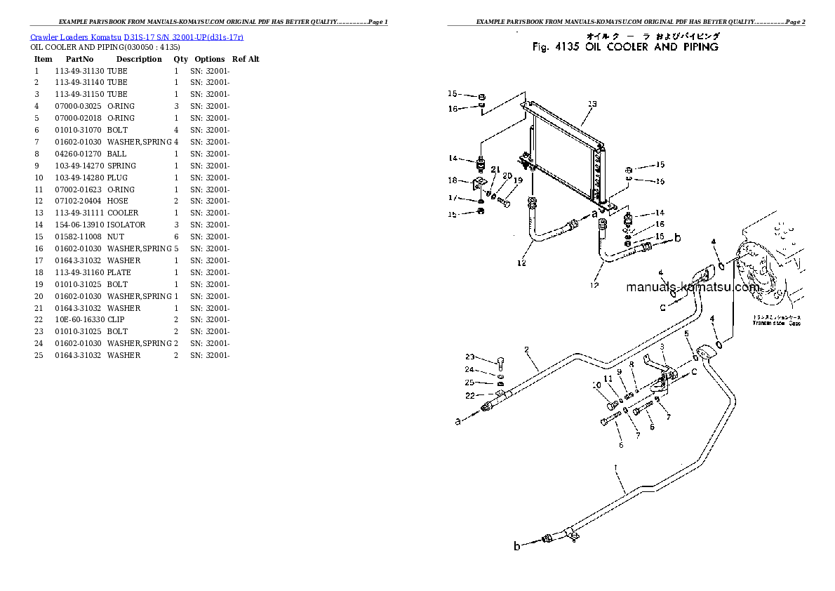 Protected: D31S-17 S/N 32001-UP Partsbook