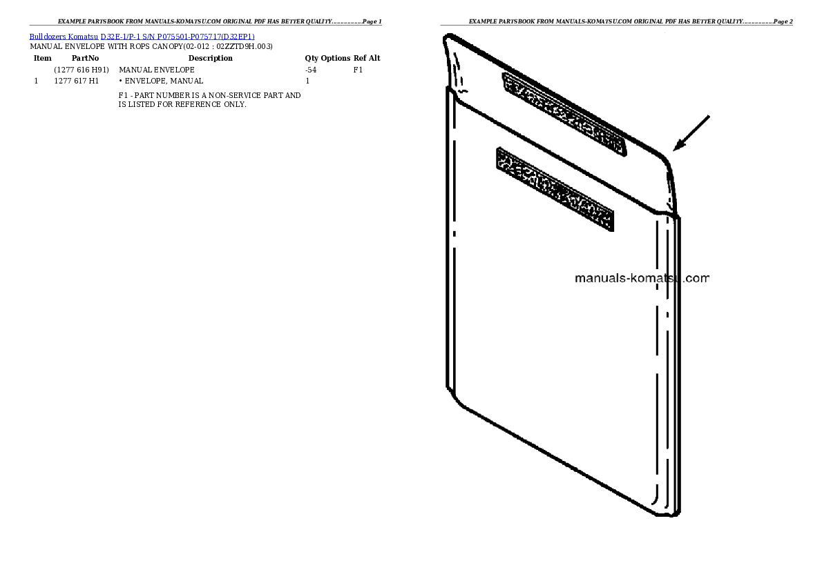 Protected: D32E-1/P-1 S/N P075501-P075717 Partsbook