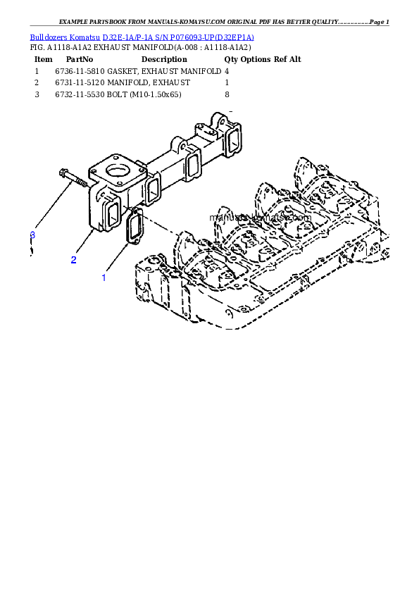 Protected: D32E-1A/P-1A S/N P076093-UP Partsbook