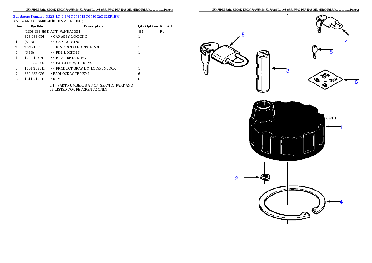 Protected: D32E-1/P-1 S/N P075718-P076092 Partsbook