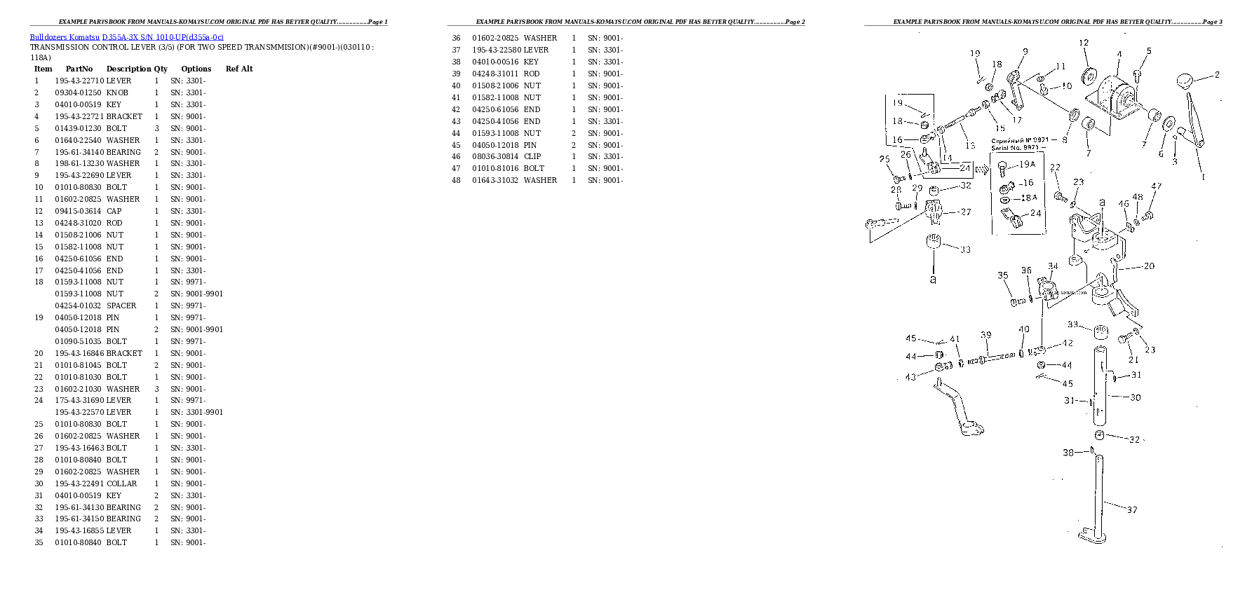 Protected: D355A-3X S/N 1010-UP Partsbook