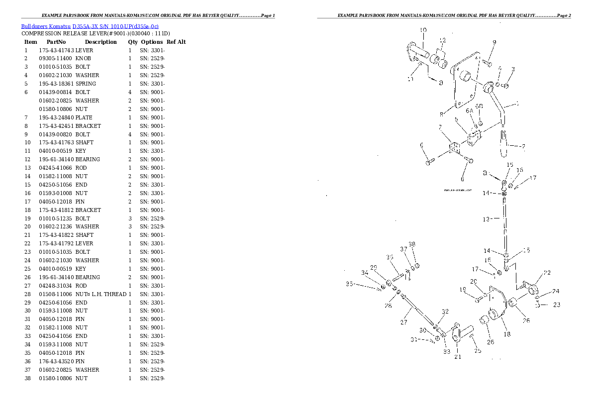 Protected: D355A-3X S/N 1010-UP Partsbook