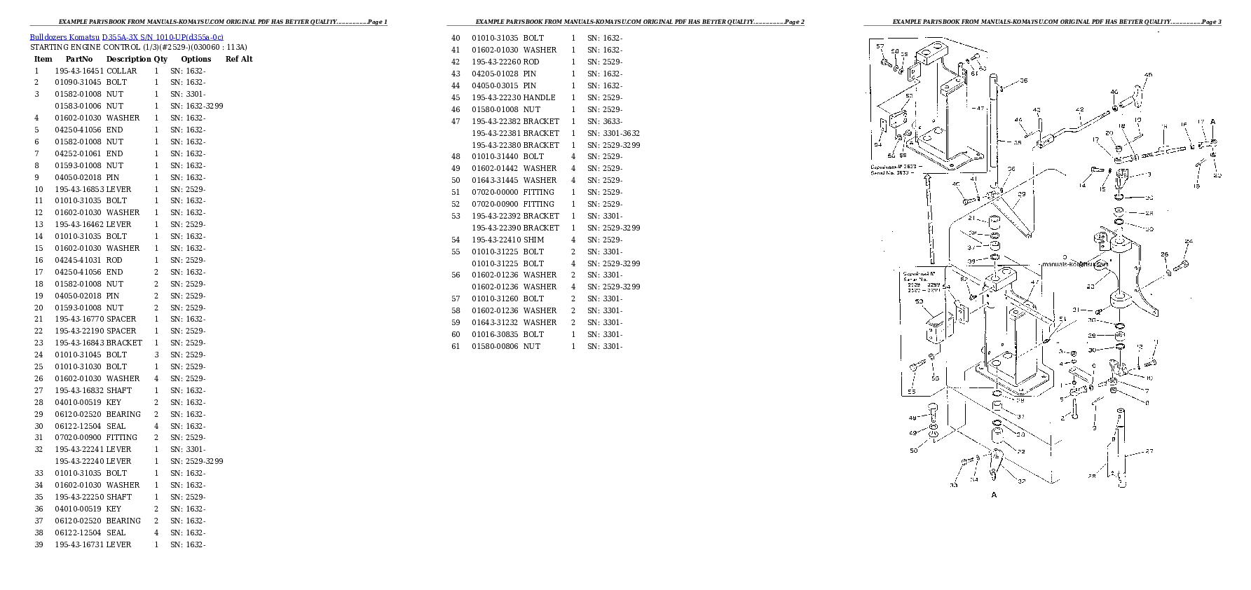 Protected: D355A-3X S/N 1010-UP Partsbook