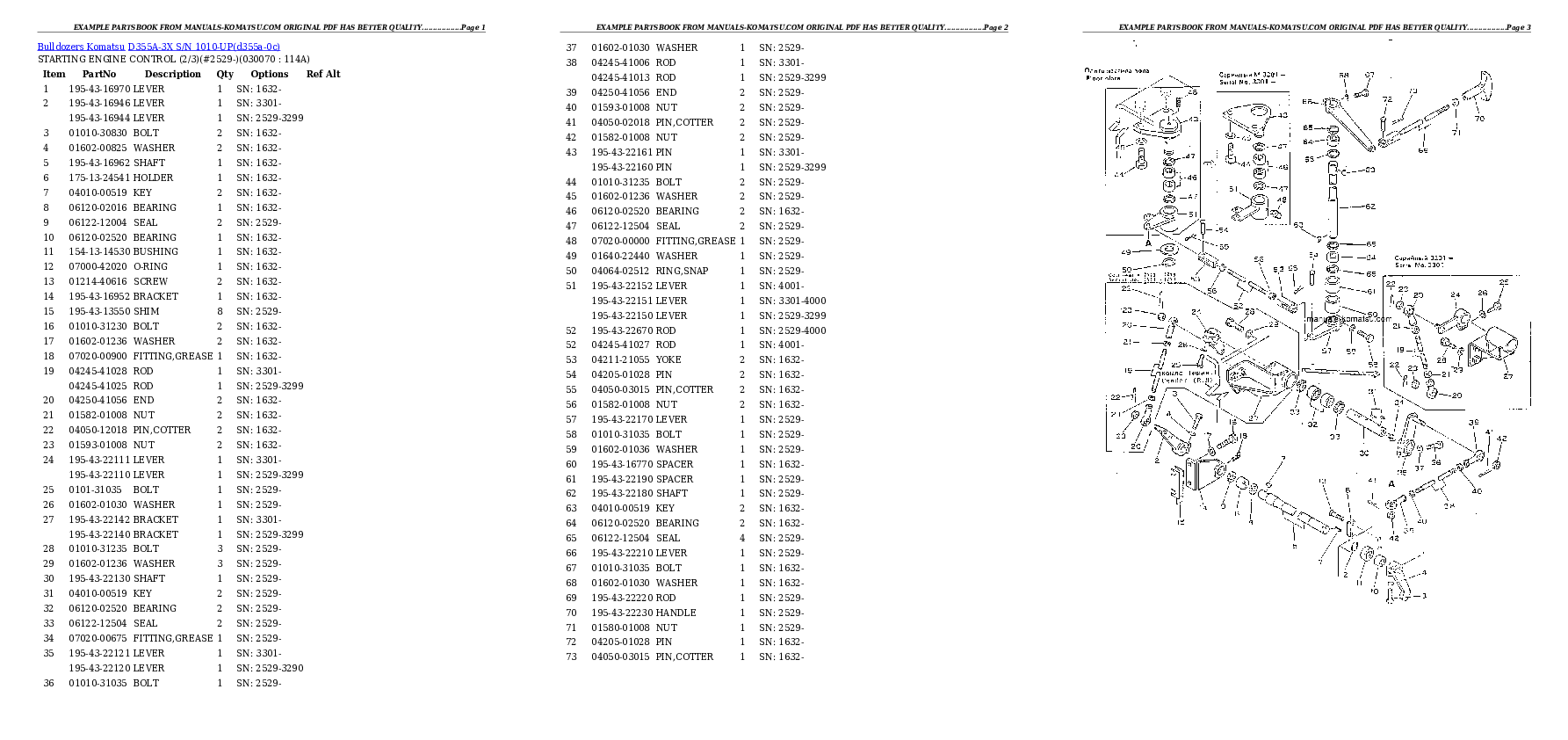 Protected: D355A-3X S/N 1010-UP Partsbook