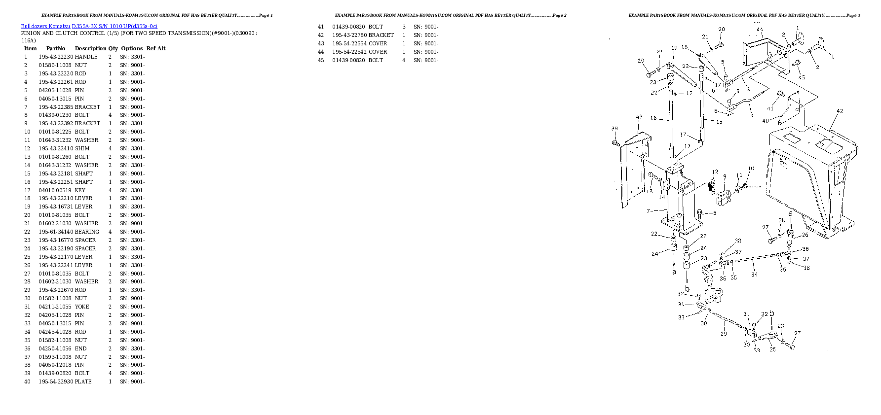 Protected: D355A-3X S/N 1010-UP Partsbook
