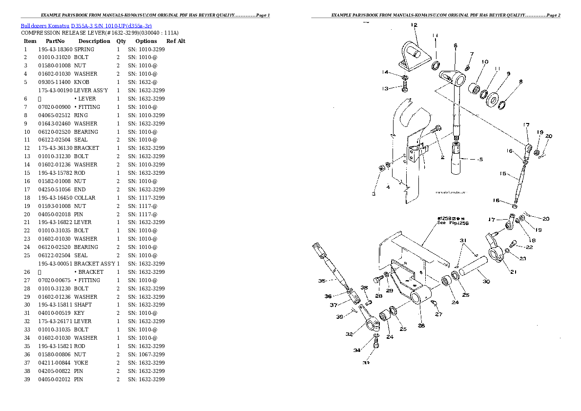 Protected: D355A-3 S/N 1010-UP Partsbook