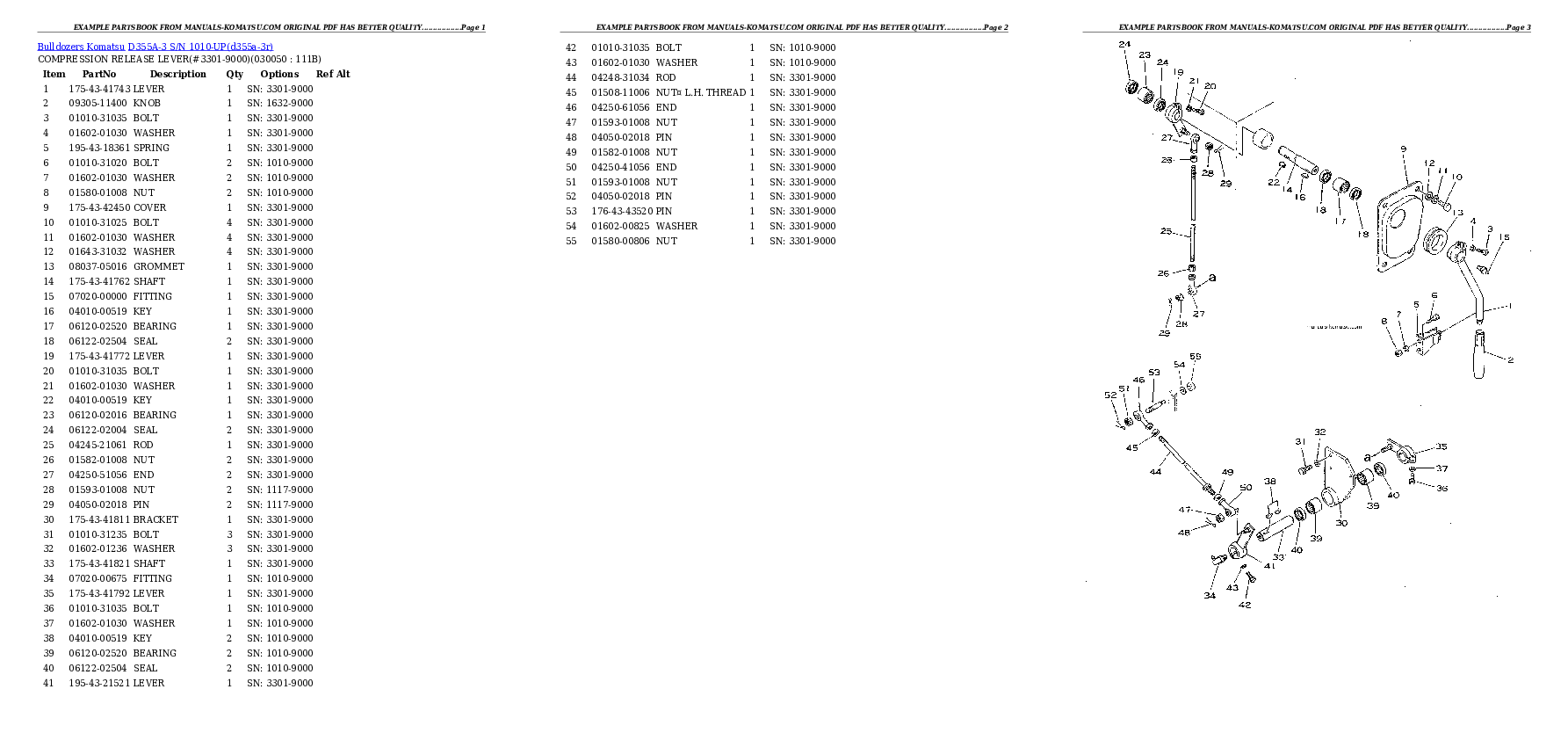 Protected: D355A-3 S/N 1010-UP Partsbook