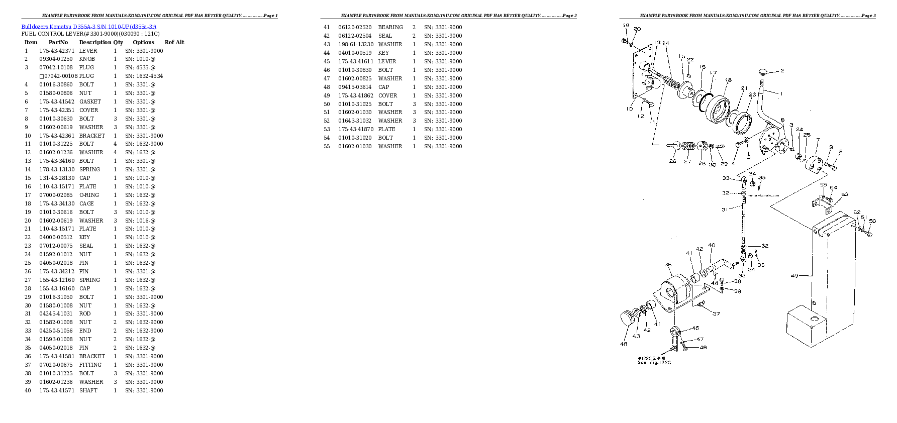 Protected: D355A-3 S/N 1010-UP Partsbook