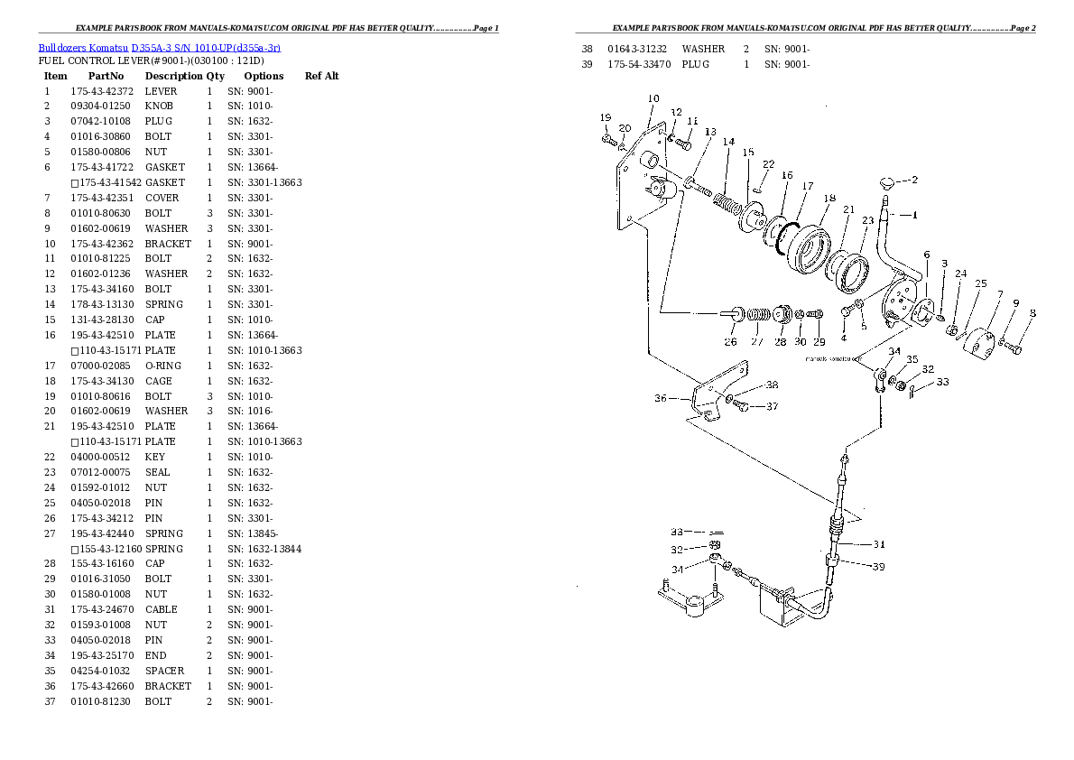 Protected: D355A-3 S/N 1010-UP Partsbook