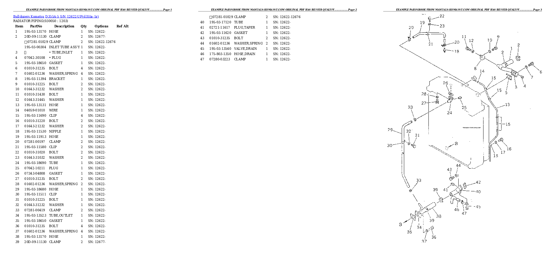 Protected: D355A-5 S/N 12622-UP Partsbook