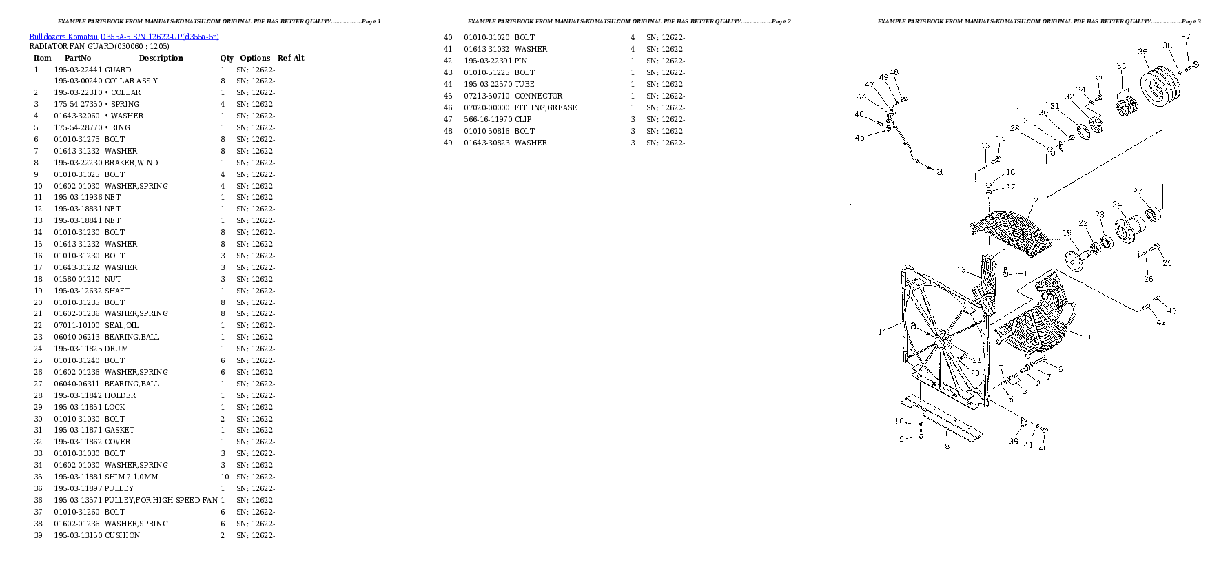 Protected: D355A-5 S/N 12622-UP Partsbook