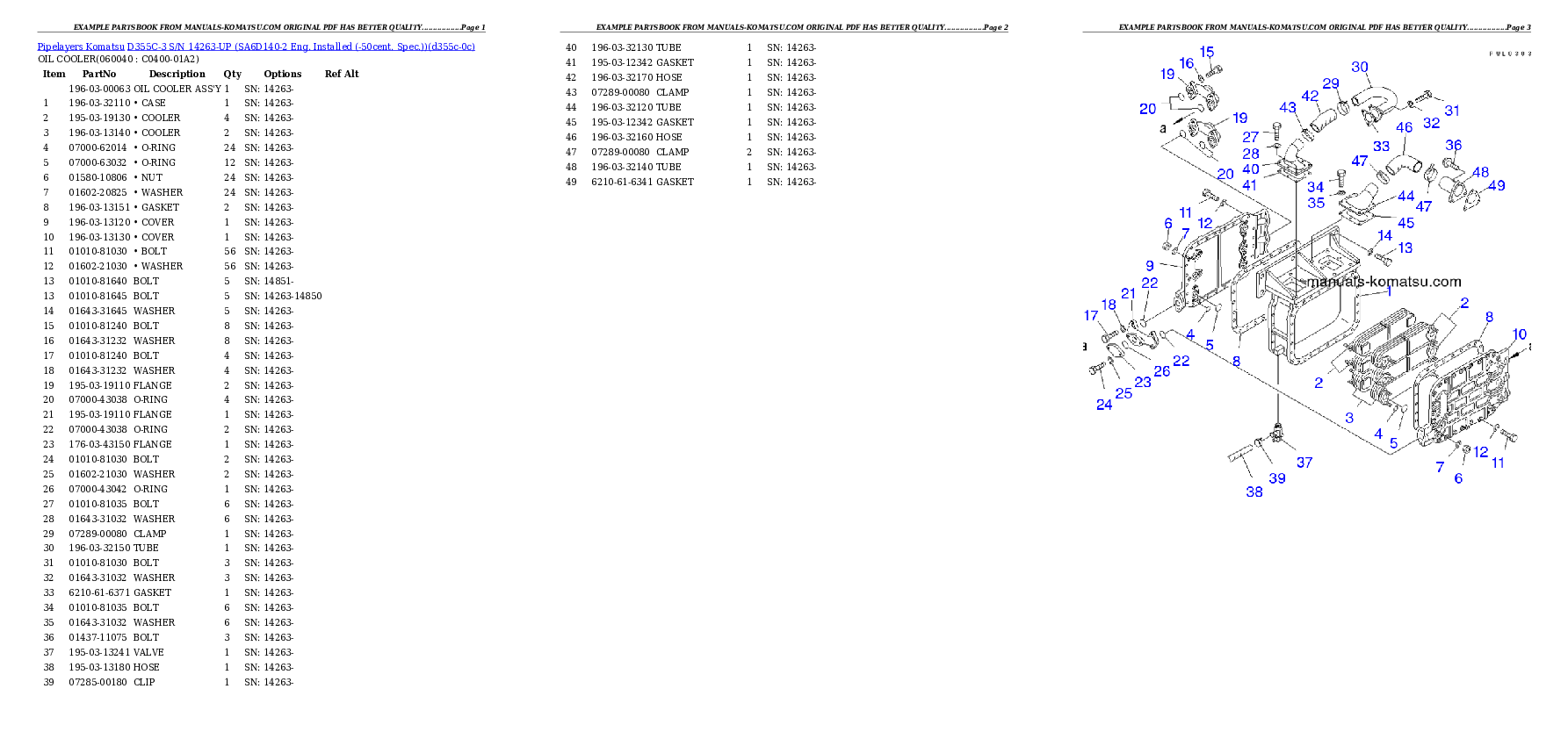 Protected: D355C-3 S/N 14263-UP (SA6D140-2 Eng. Installed (-50cent. Spec.)) Partsbook