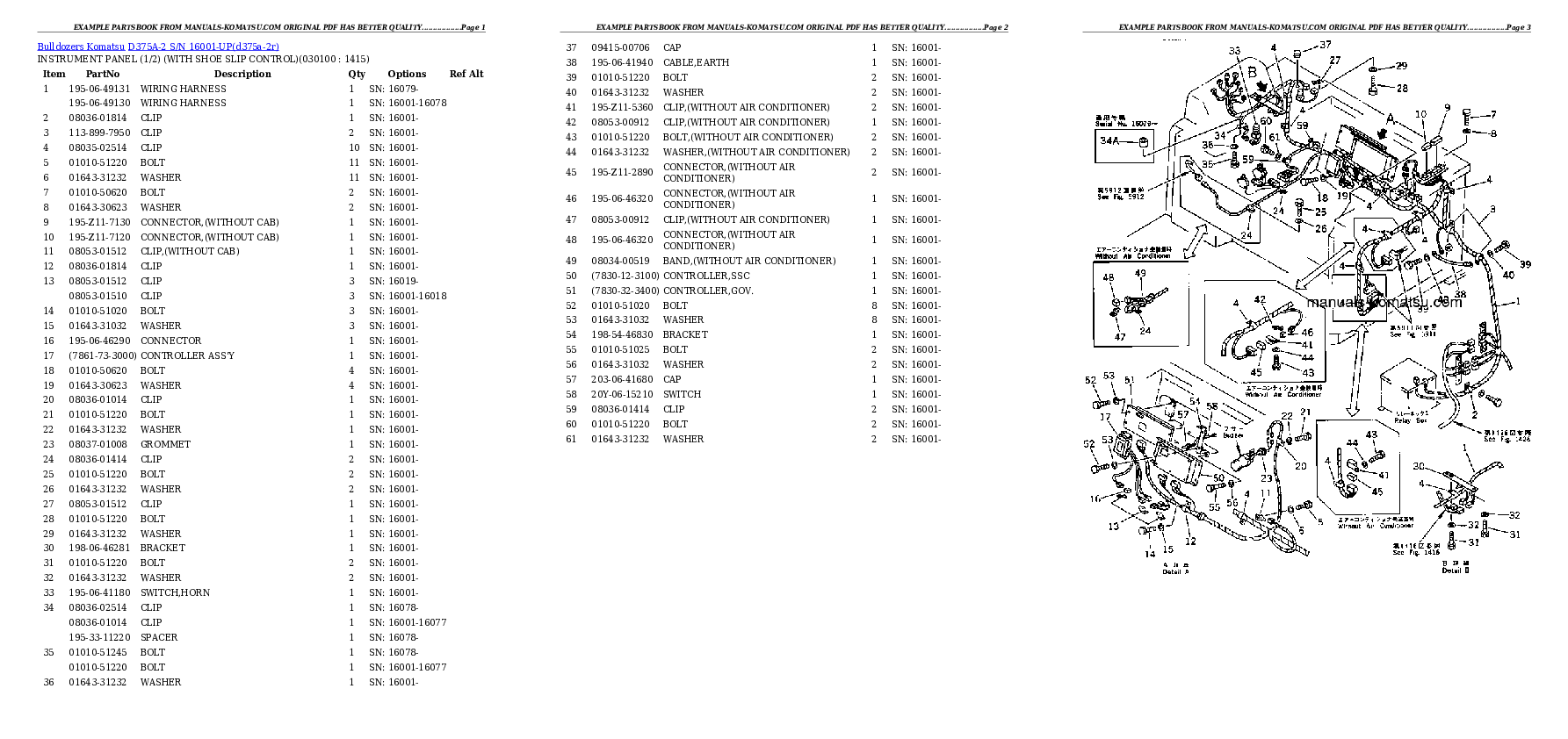 Protected: D375A-2 S/N 16001-UP Partsbook