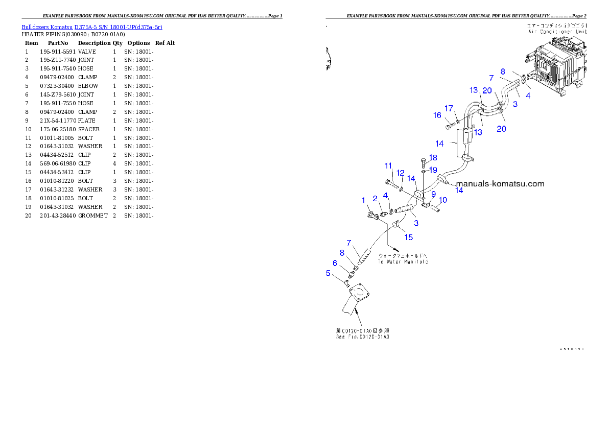 Protected: D375A-5 S/N 18001-UP Partsbook