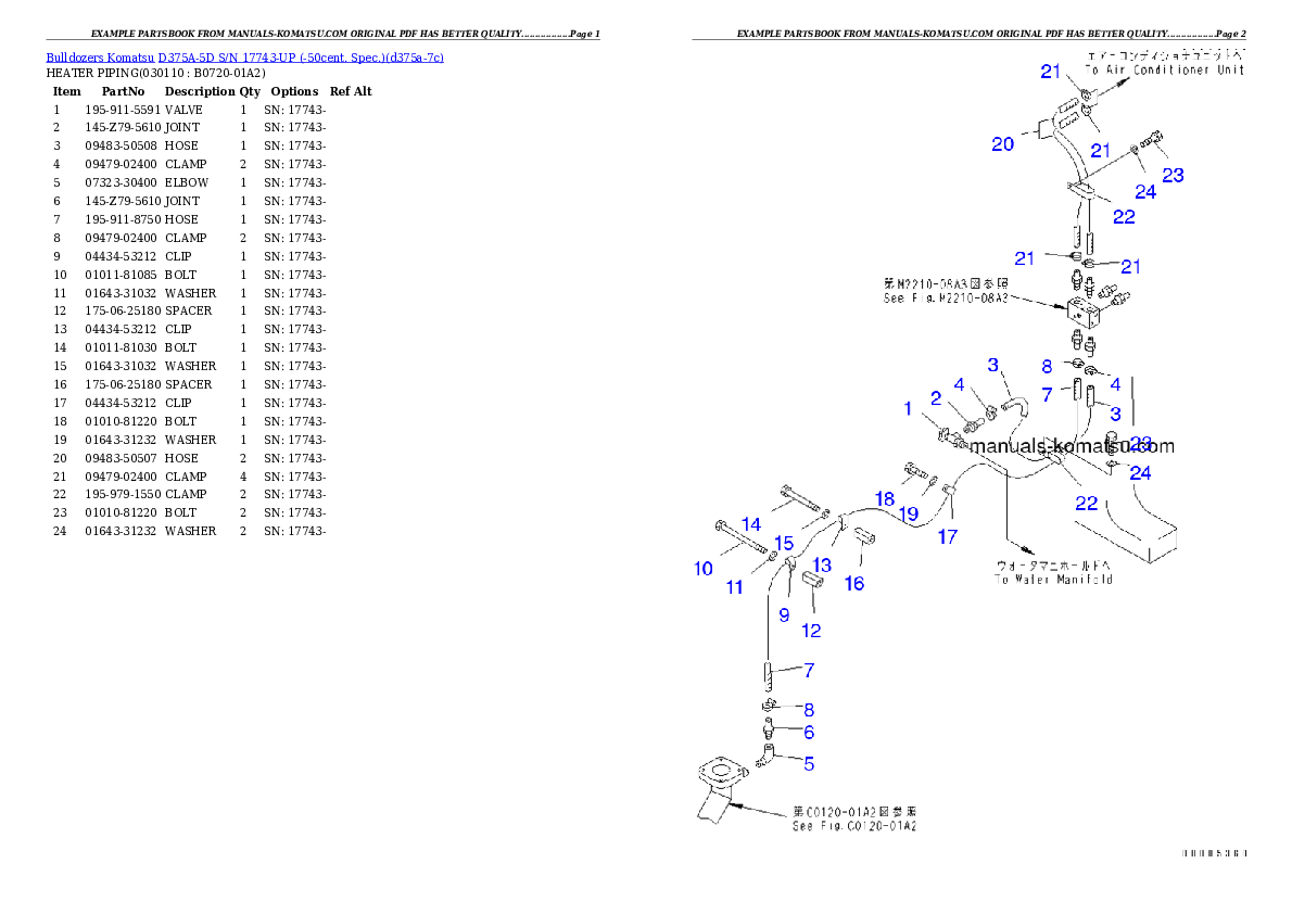 Protected: D375A-5D S/N 17743-UP (-50cent. Spec.) Partsbook