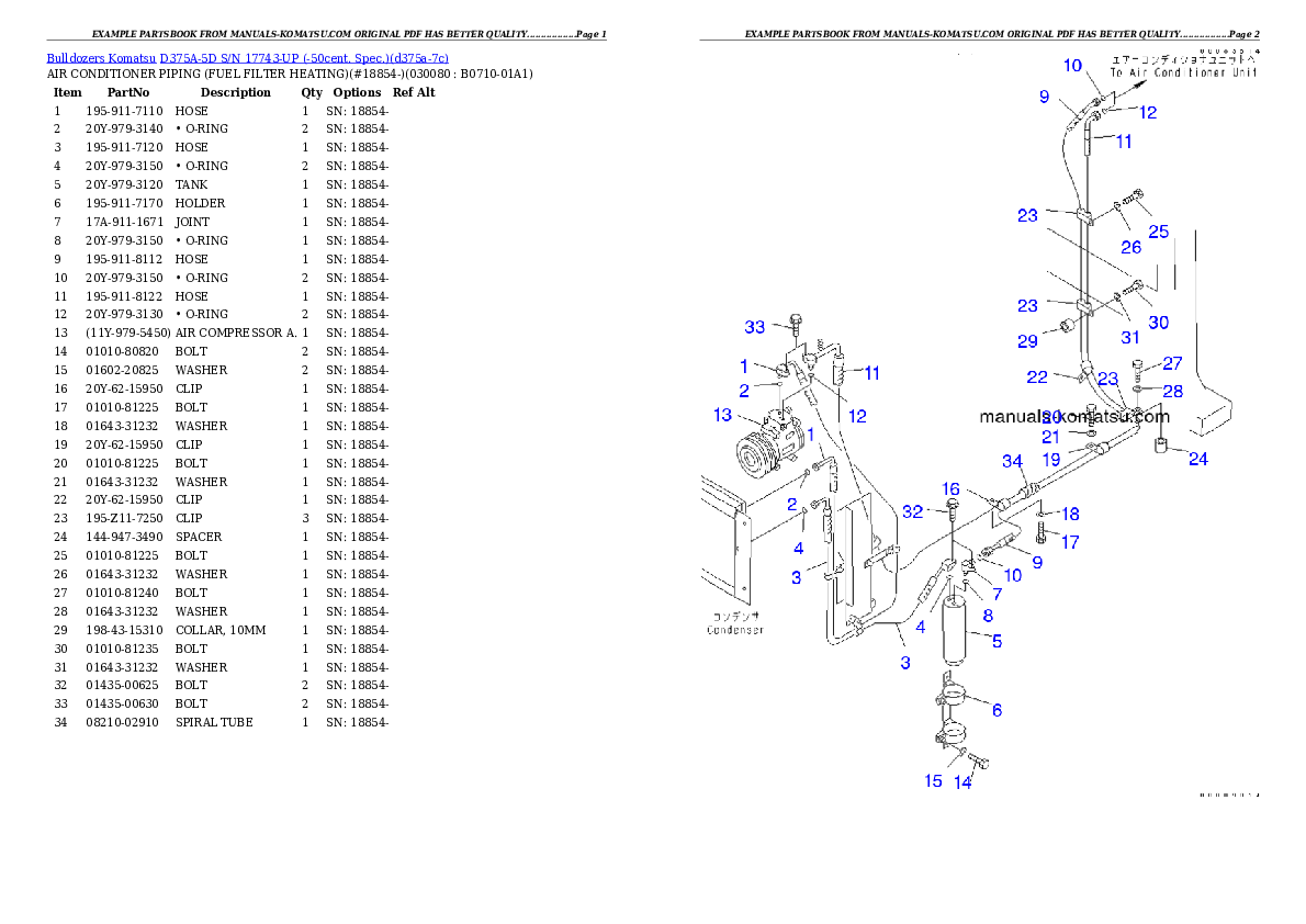Protected: D375A-5D S/N 17743-UP (-50cent. Spec.) Partsbook
