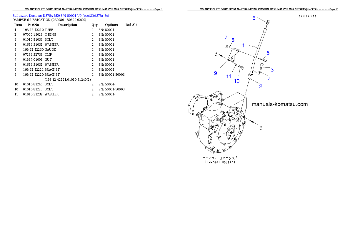 Protected: D375A-5E0 S/N 50001-UP (ecot3, Overseas Version) Partsbook