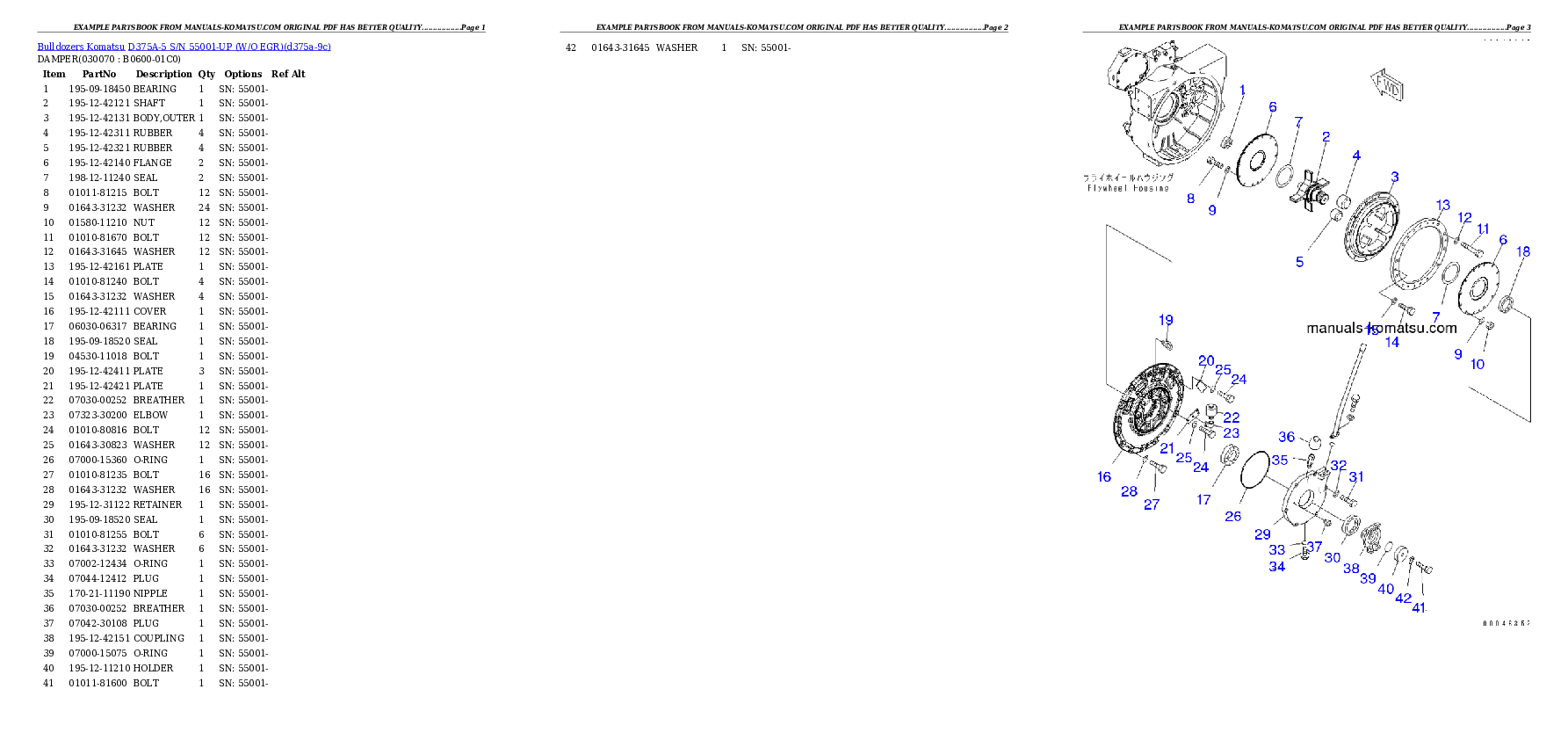 Protected: D375A-5 S/N 55001-UP (W/O EGR) Partsbook