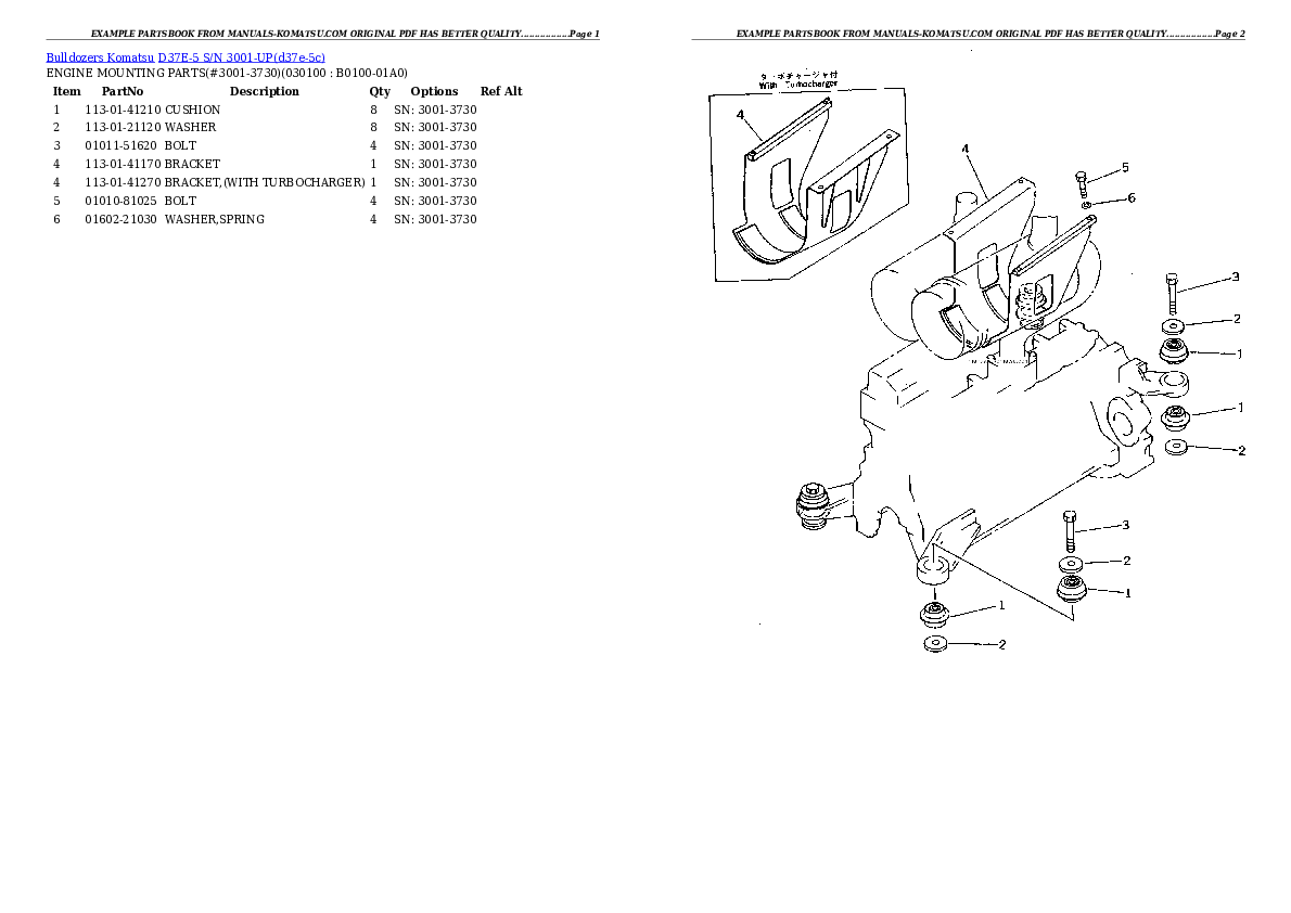 Protected: D37E-5 S/N 3001-UP Partsbook