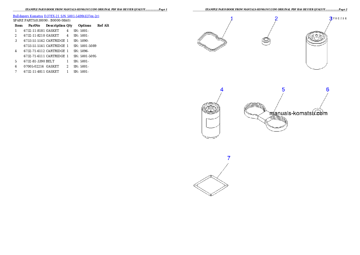 Protected: D37EX-21 S/N 5001-5499 Partsbook