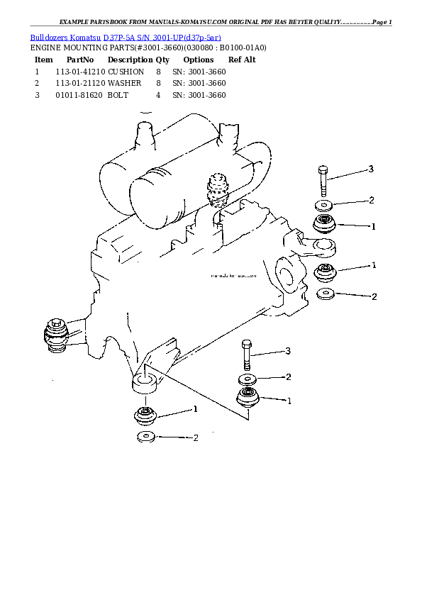 Protected: D37P-5A S/N 3001-UP Partsbook