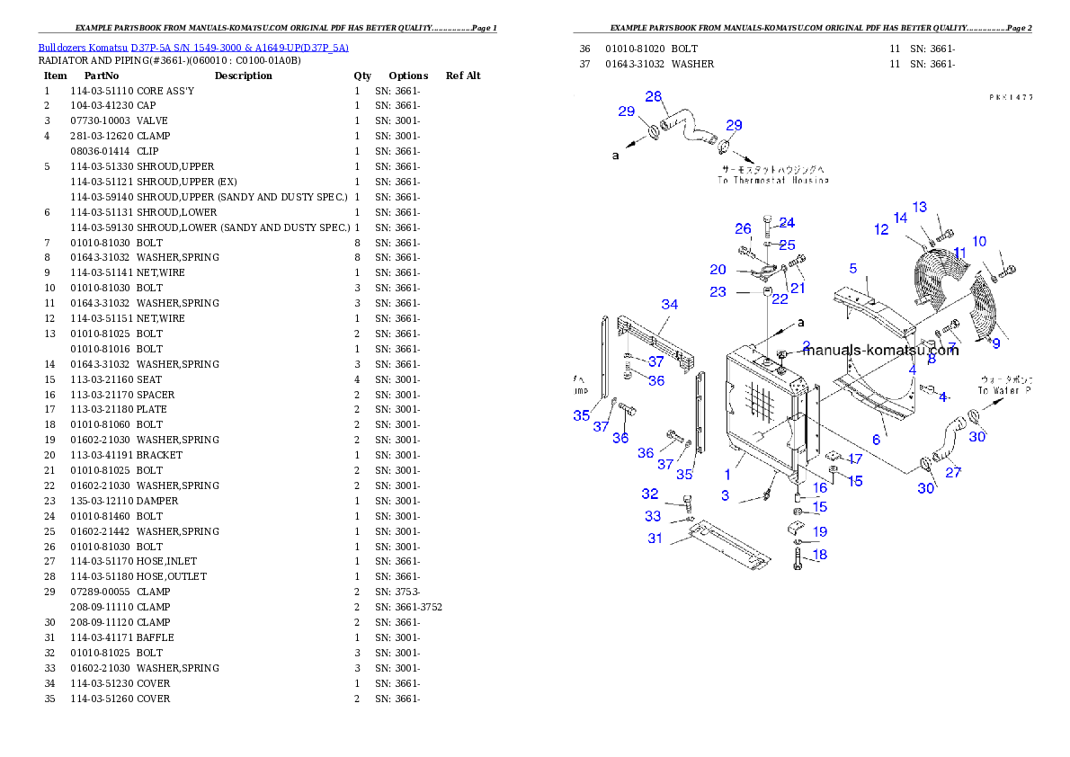 Protected: D37P-5A S/N 1549-3000 & A1649-UP Partsbook