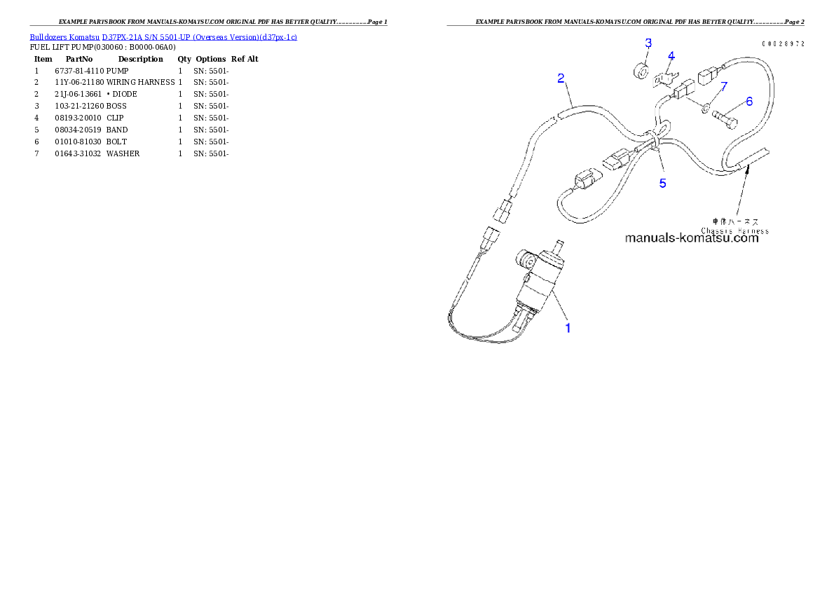 Protected: D37PX-21A S/N 5501-UP (Overseas Version) Partsbook
