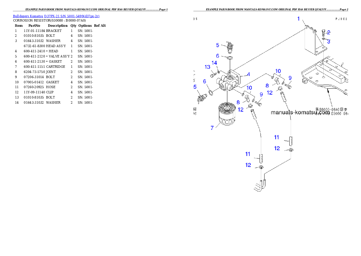 Protected: D37PX-21 S/N 5001-5499 (Overseas Version) Partsbook