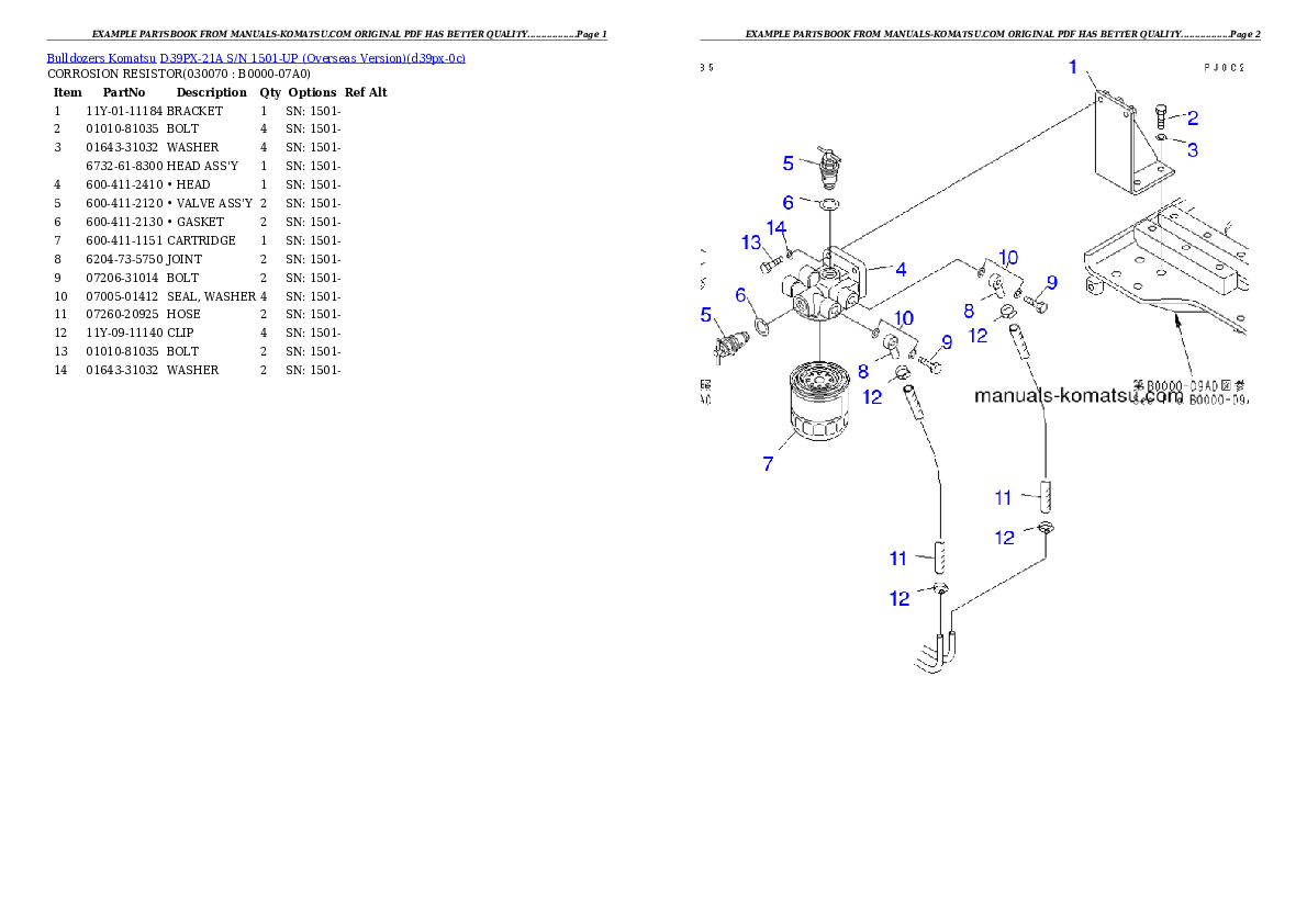 Protected: D39PX-21A S/N 1501-UP (Overseas Version) Partsbook