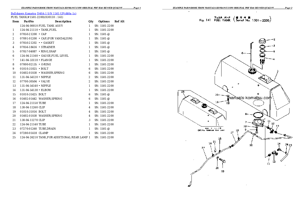 Protected: D40A-1 S/N 1501-UP Partsbook