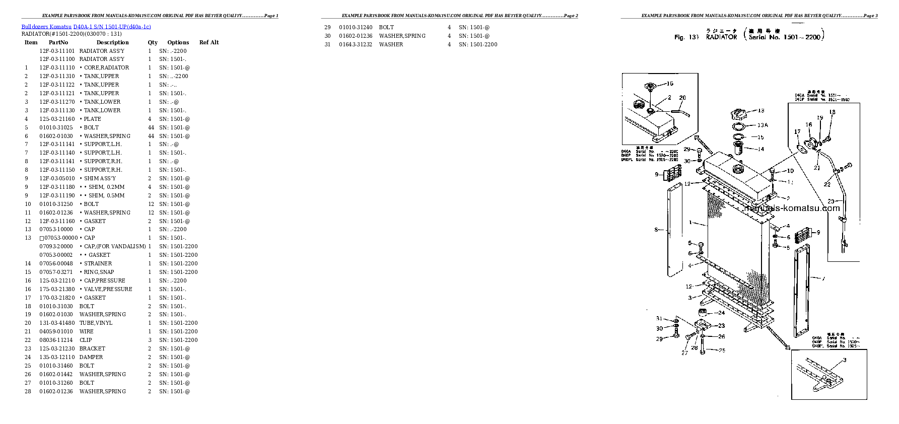 Protected: D40A-1 S/N 1501-UP Partsbook