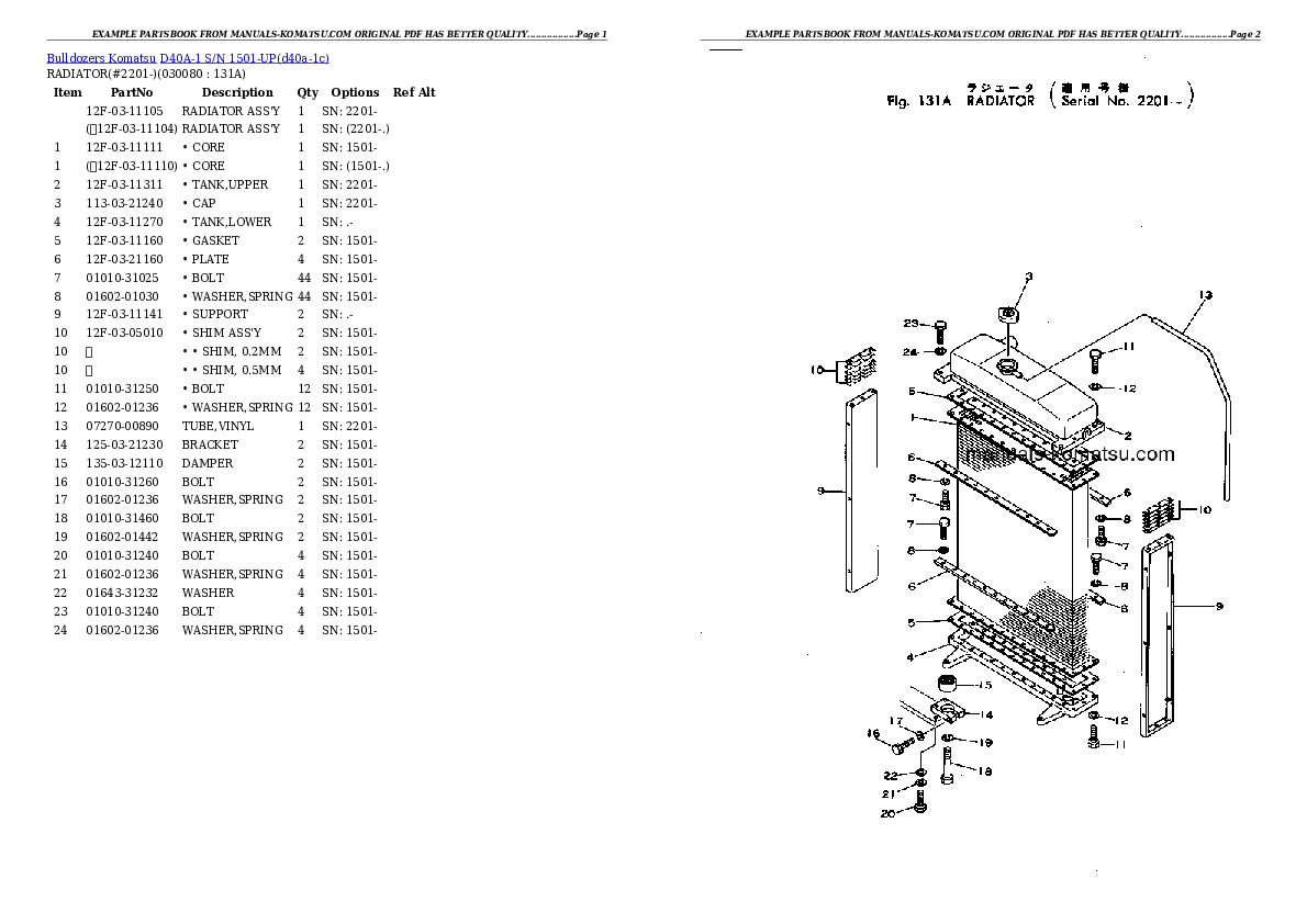 Protected: D40A-1 S/N 1501-UP Partsbook