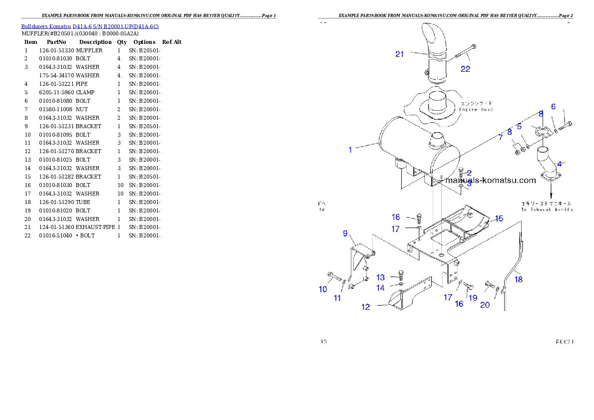 Protected: D41A-6 S/N B20001-UP Partsbook