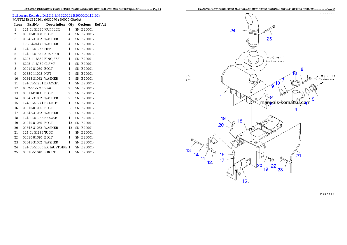 Protected: D41E-6 S/N B20001-B30000 Partsbook