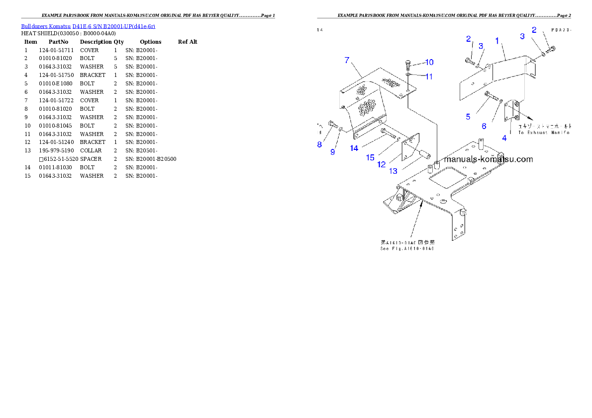 Protected: D41E-6 S/N B20001-UP Partsbook