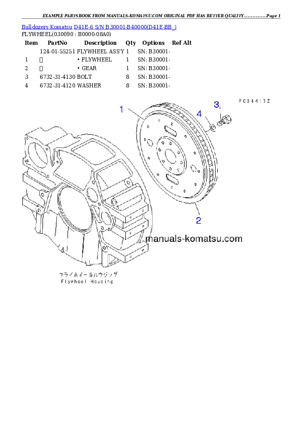 Protected: D41E-6 S/N B30001-B40000 Partsbook