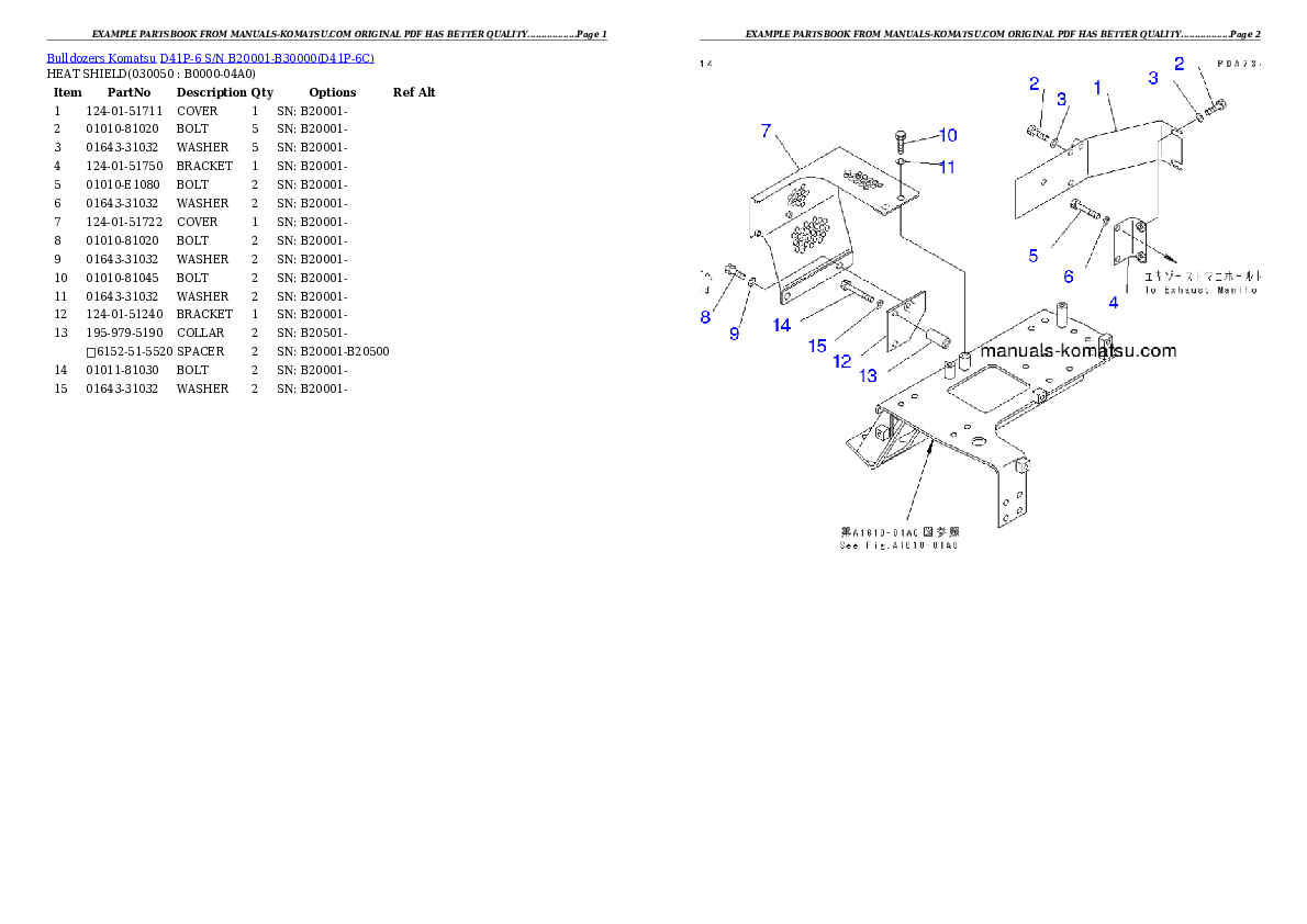 Protected: D41P-6 S/N B20001-B30000 Partsbook