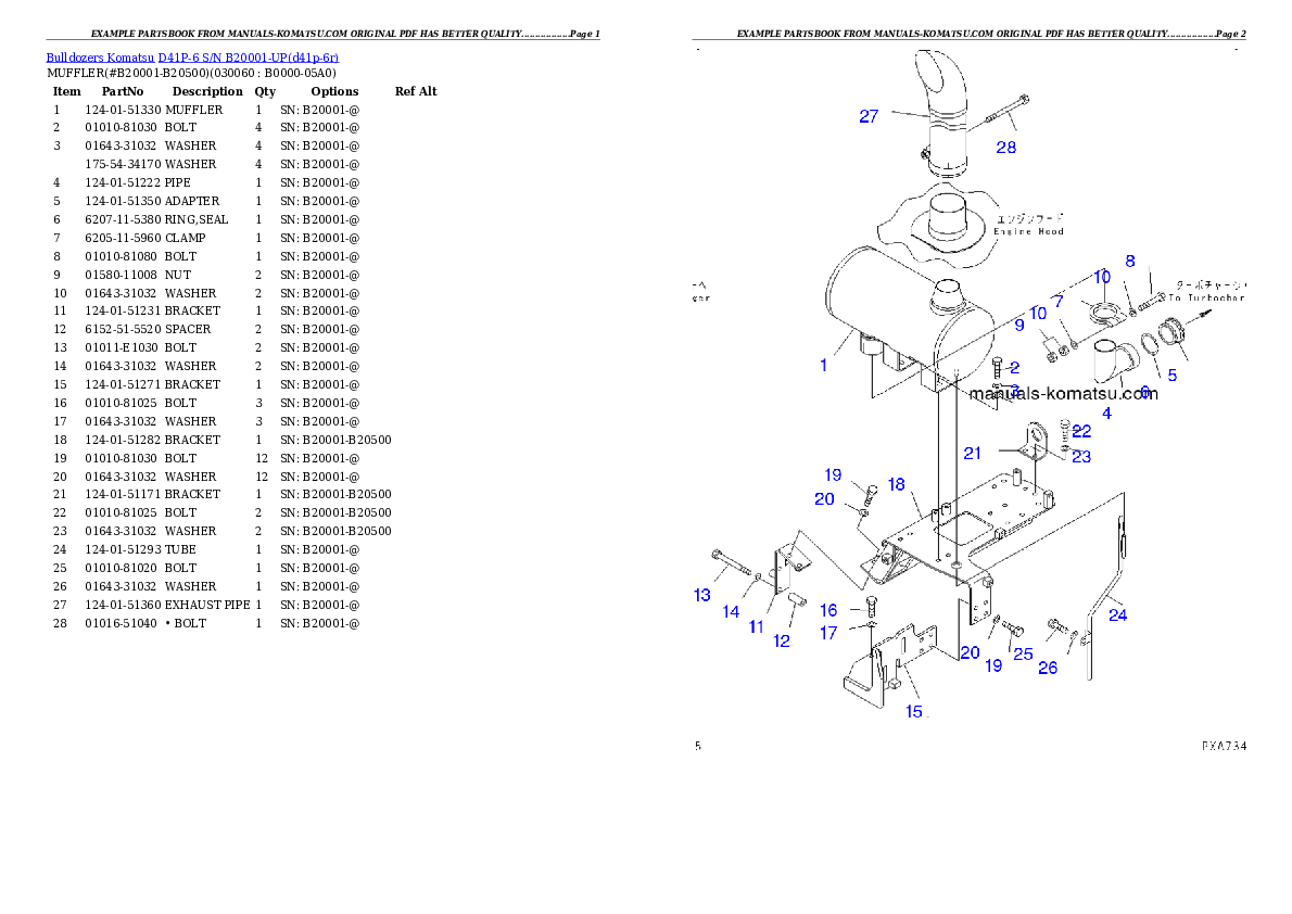 Protected: D41P-6 S/N B20001-UP Partsbook