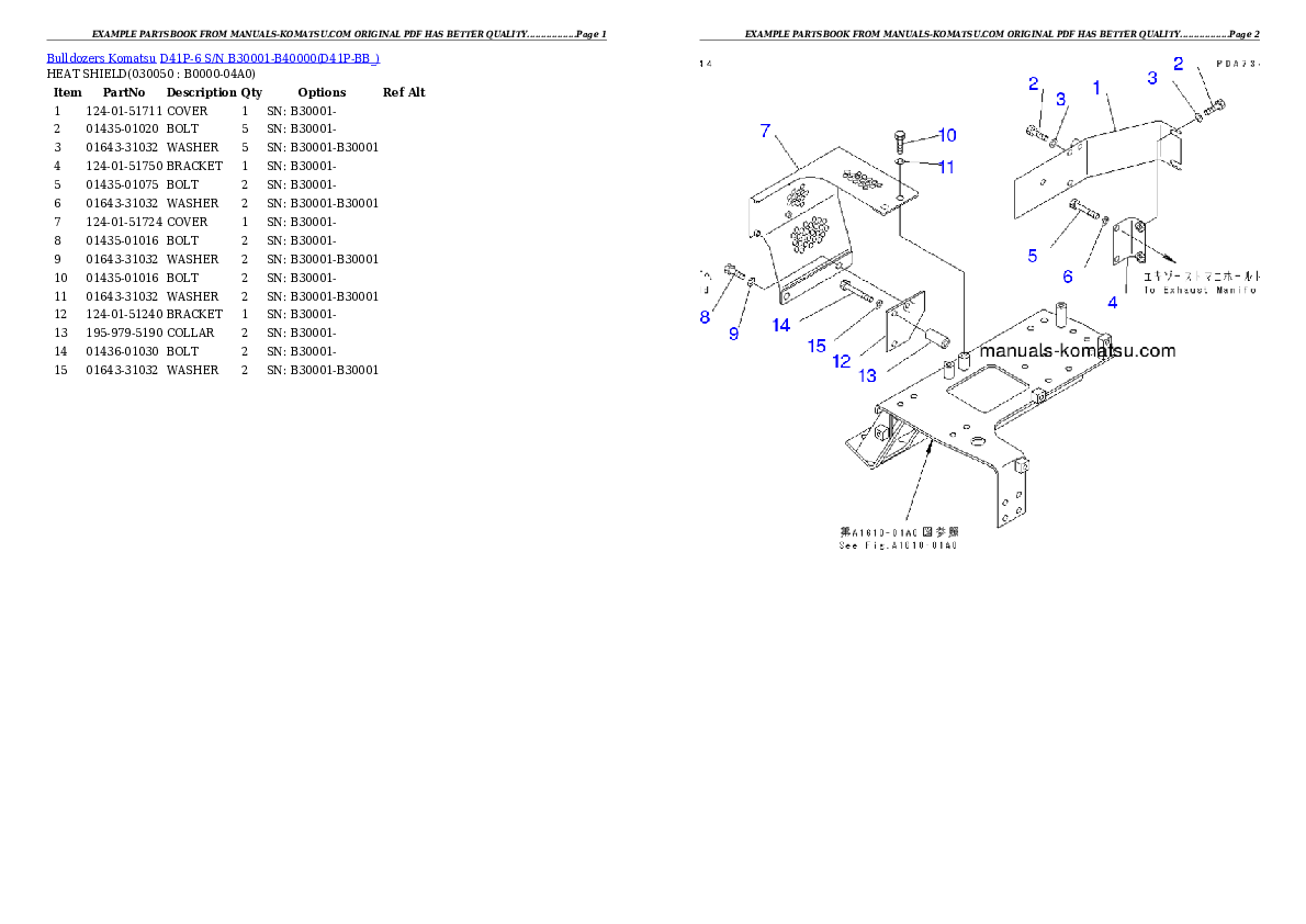 Protected: D41P-6 S/N B30001-B40000 Partsbook
