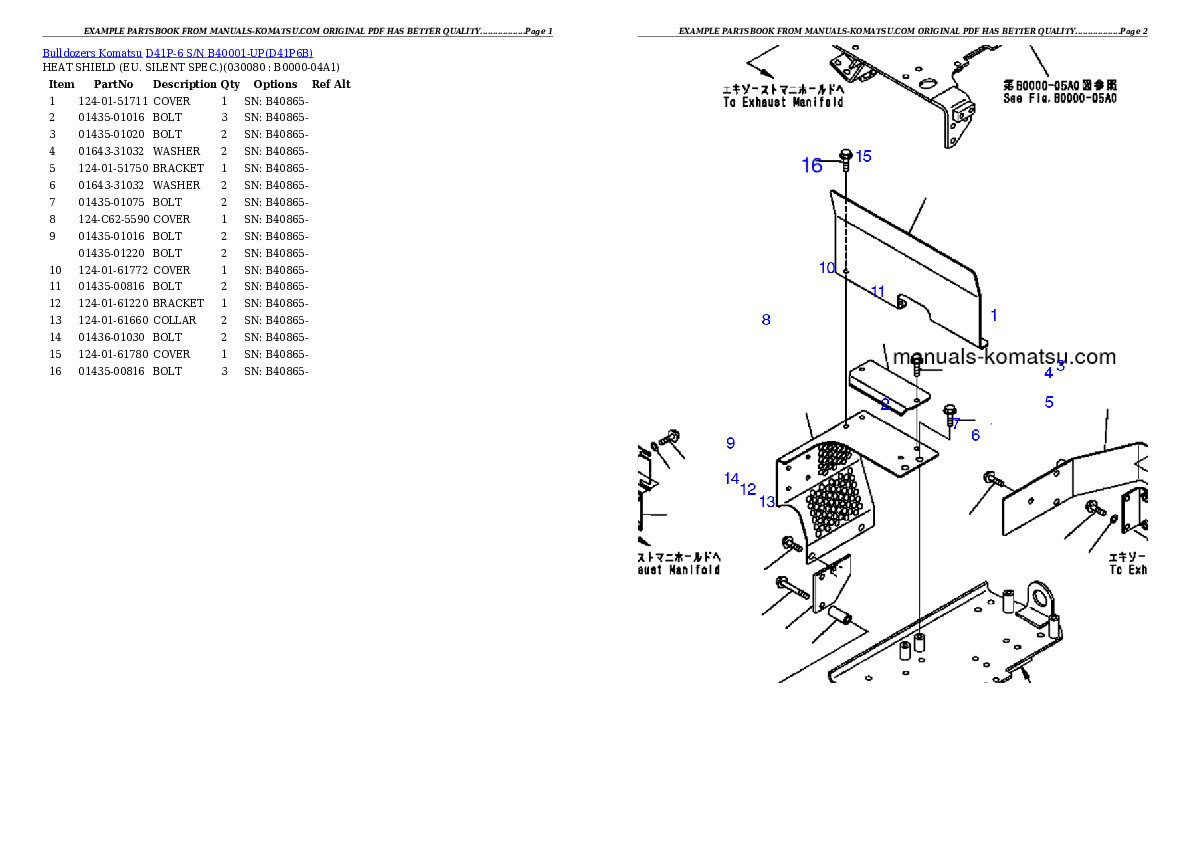 Protected: D41P-6 S/N B40001-UP Partsbook