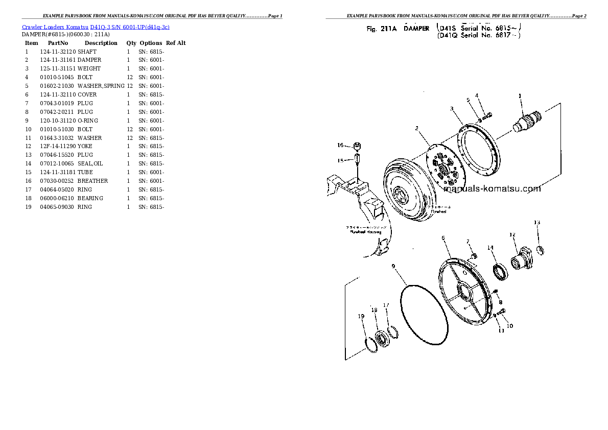 Protected: D41Q-3 S/N 6001-UP Partsbook