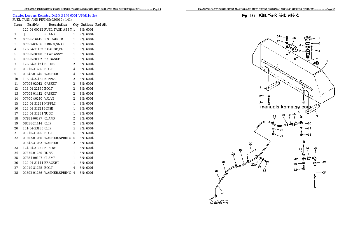 Protected: D41Q-3 S/N 6001-UP Partsbook