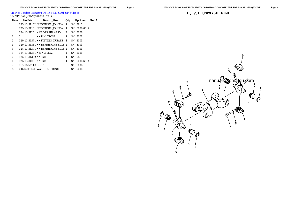 Protected: D41Q-3 S/N 6001-UP Partsbook